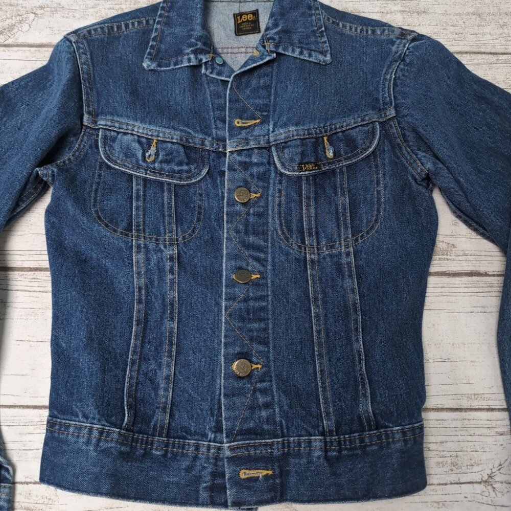 Vintage Lee Riders Made In Canada Denim Jean Jacket Medium To Dark Wash - Picture 5 of 10